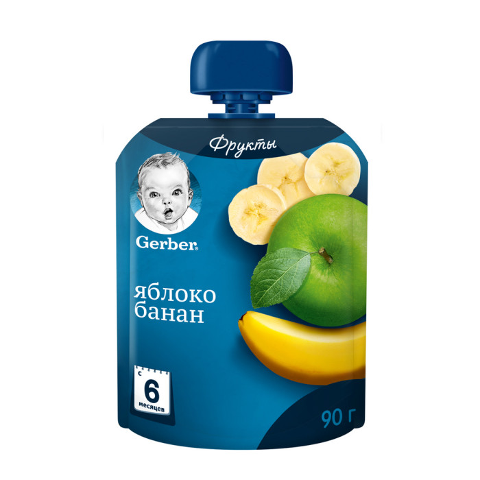  Gerber Пюре Яблоко банан с 6 мес. 90 г