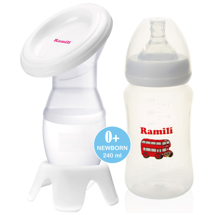  Ramili Ручной молокоотсос MC200 с противоколиковой бутылочкой 240 мл