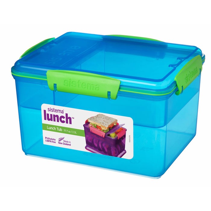 Контейнеры для еды Sistema Lunch Контейнер двухуровневый с разделителями 2,3 л контейнер sistema lunch plus 1 2л пластик