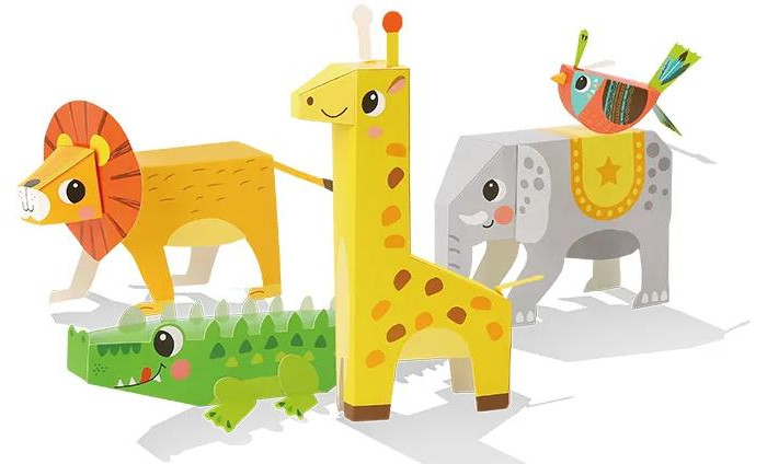 Tooky Toy Набор для творчества 3D Оригами Животные