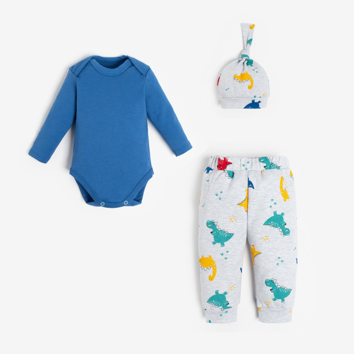 Комплекты детской одежды Крошка Я Комплект Dino (боди, шапочка и брюки)