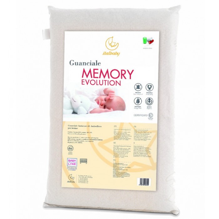 Подушки для малыша Italbaby Подушка Memory Evolution 38х58 цена и фото