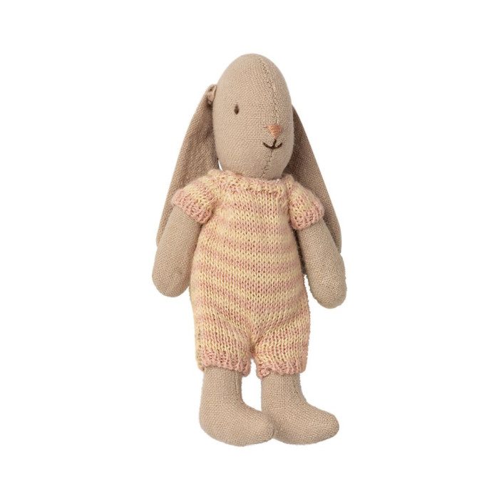 фото Мягкая игрушка maileg заяц микро девочка в вязаном комбинезоне '21