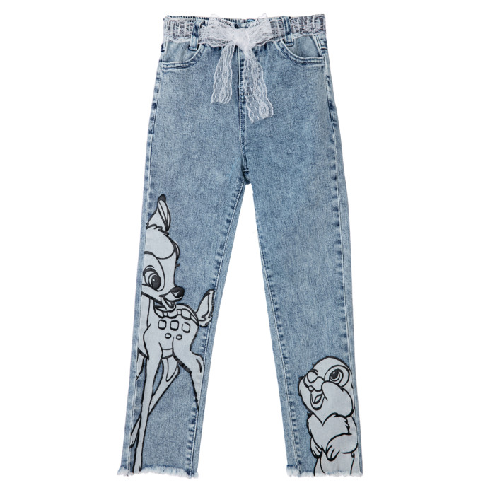 Playtoday Брюки текстильные джинсовые для девочек Disney Bambi шорты текстильные джинсовые для девочек