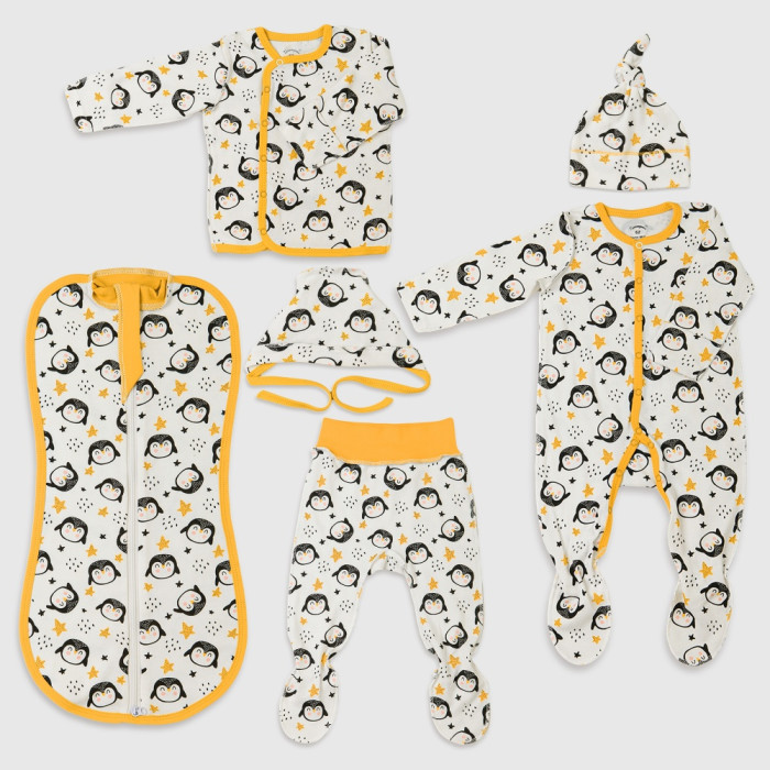 Комплекты детской одежды Топотушки Набор детской одежды Пингвины (6 предметов)