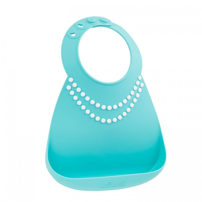  Make my day Baby Bib Tiffany Blue Pearls - 