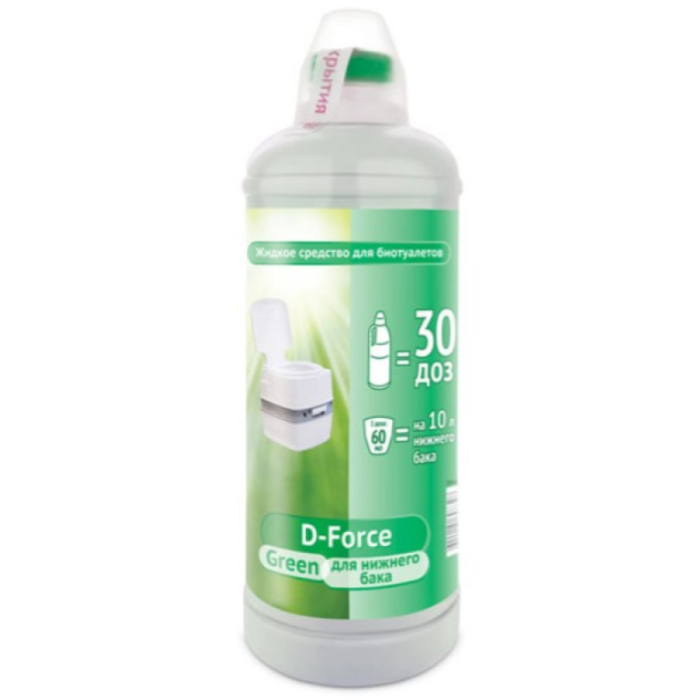 Ваше Хозяйство Жидкое средство для биотуалетов D-Force Green для нижнего бака 1.8 л