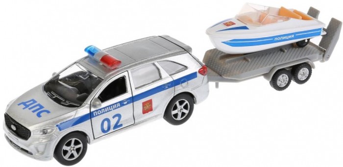 

Технопарк Машина металлическая Kia Sorento Prime Полиция и лодка, Машина металлическая Kia Sorento Prime Полиция и лодка