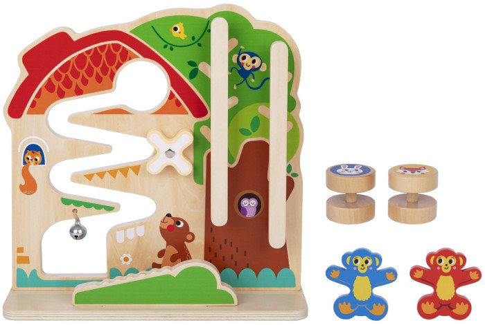 Деревянная игрушка Tooky Toy Трек Джунгли eco wood art деревянная карта мира настенная объемная 3 уровня размер s 100x55 см