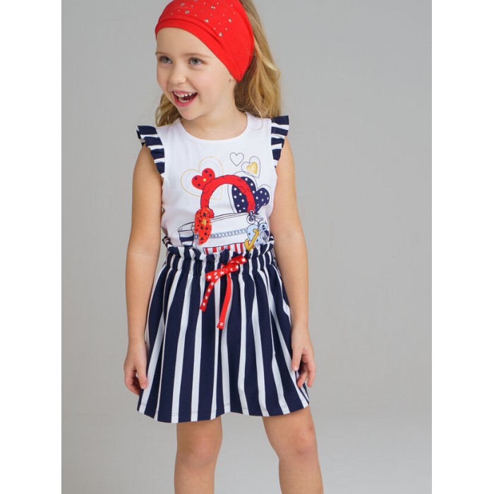 Платья и юбки Playtoday Комплект для девочек (футболка, юбка) 220221028 playtoday юбка для девочки голубая