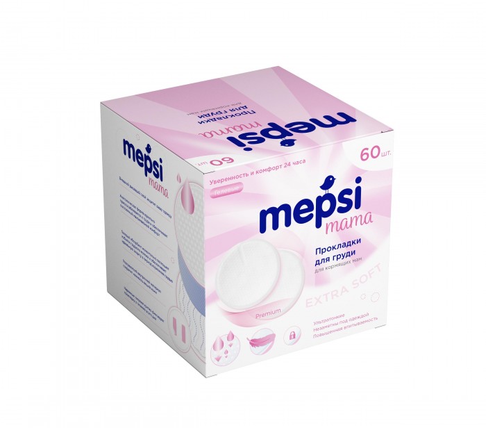 Гигиена для мамы Mepsi Прокладки для груди гелевые 60 шт.