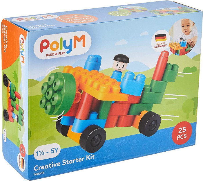 Конструктор PolyM детский Творческий стартовый набор 25 элементов ravensburger пазл 3d глобус детский мир 180 элементов