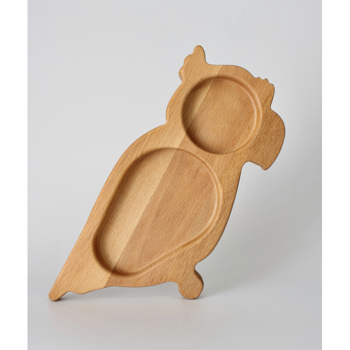 Another Wood & accessories Тарелочка секционная деревянная в форме Попугайчика