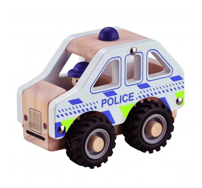 фото Деревянная игрушка magni игрушечная машинка полиция