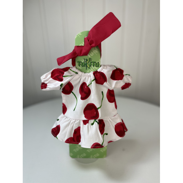TuKiTu Комплект одежды для кукол (платье свободное Вишневый сад, повязка на голову) 34 см