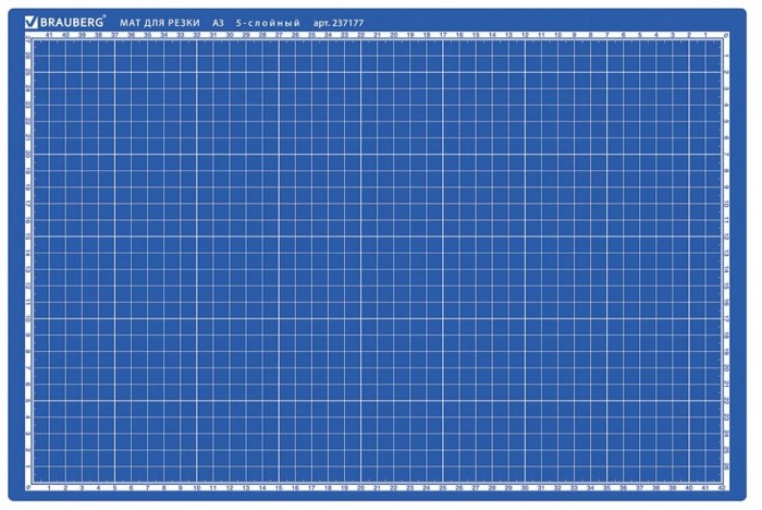 

Brauberg Коврик для резки Extra двусторонний 5-слойный А3, Коврик для резки Extra двусторонний 5-слойный А3