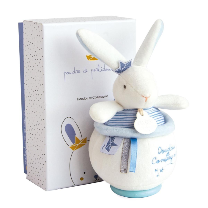 Мягкая игрушка DouDou et Compagnie Perlidoudou кролик 20 см комфортер doudou et compagnie дуду кролик perlidoudou с платочком