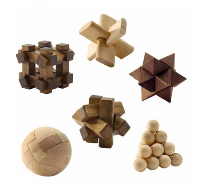 фото Djeco набор детских игрушек деревянные головоломки