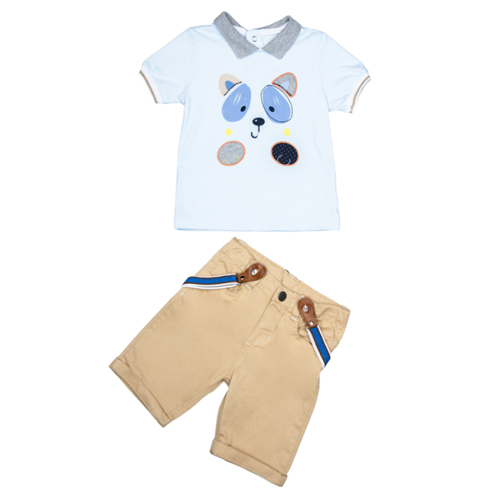 Cascatto  Комплект одежды для мальчика (футболка, бриджи, подтяжки) G-KOMM18/16 cascatto комплект одежды для мальчика футболка бриджи бейсболка декоративные подтяжки g komm18