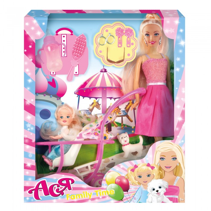 

Toys Lab Кукла Ася Блондинка в розовом платье на прогулке с семьей, Кукла Ася Блондинка в розовом платье на прогулке с семьей