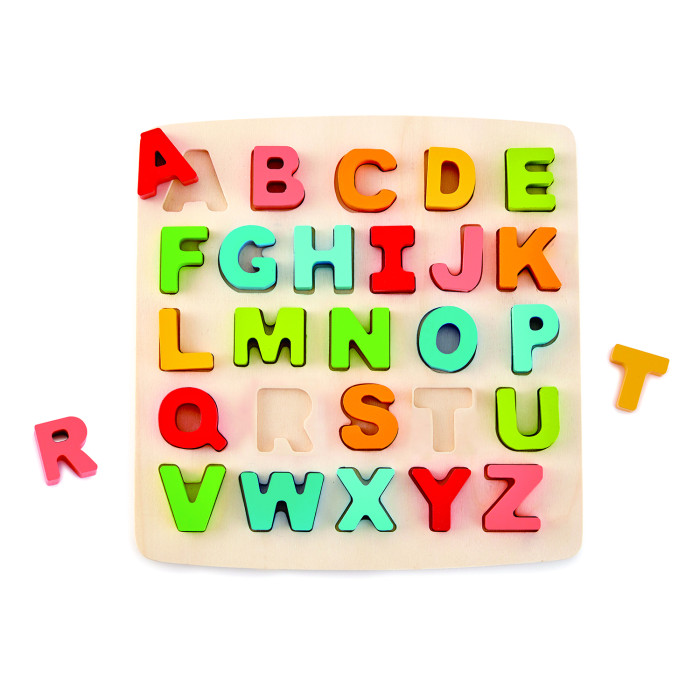 Деревянные игрушки Hape Сортер деревянный Английский алфавит 26 шт детский деревянный двухсторонний алфавит круглой формы