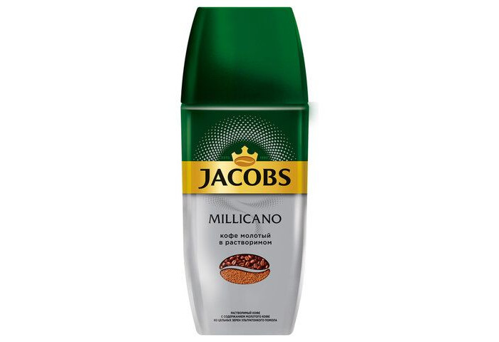 Jacobs Кофе молотый в растворимом Millicano 160 г