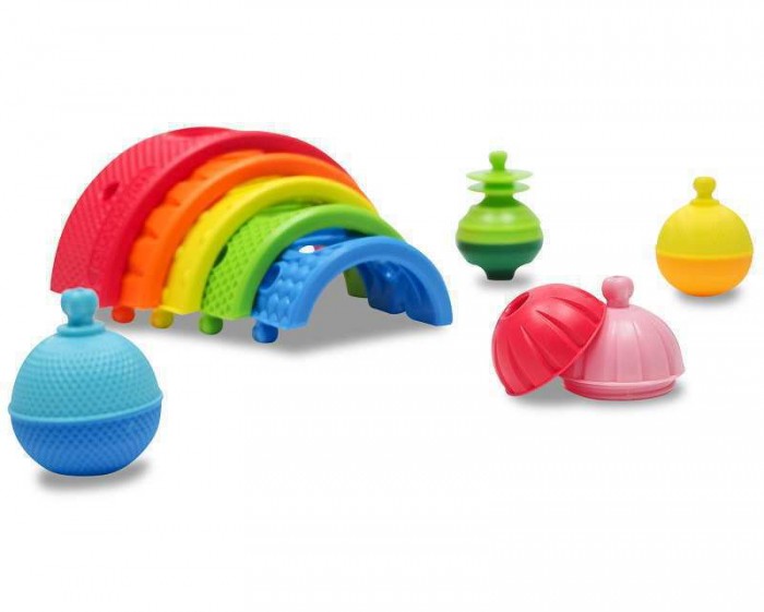 Развивающие игрушки Lalaboom Радужный конструктор (13 деталей) цена и фото