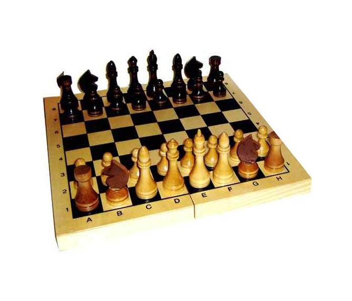 фото Mpsport шахматы в деревянной доске (лак)
