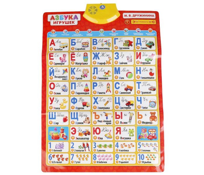 Обучающие плакаты Умка Говорящий плакат Азбука игрушек обучающие плакаты умка двусторонний говорящий плакат русско английская азбука
