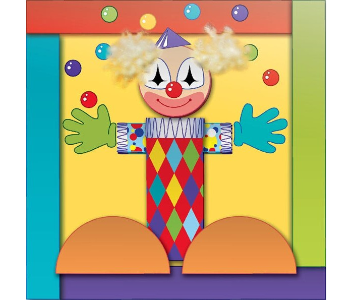 Аппликация клоун в старшей группе. Клоун аппликация для детей. Аппликация на тему цирк. Объемная аппликация клоун.