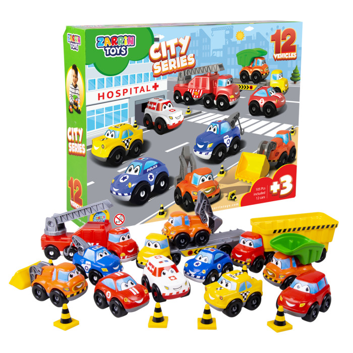 

Zarrin Toys Набор Авто машинок Город 12 машинок, Набор Авто машинок Город 12 машинок