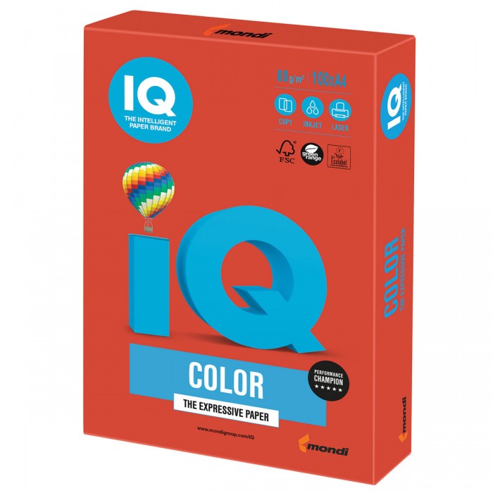 IQ Бумага цветная Интенсив А4 100 листов 972292