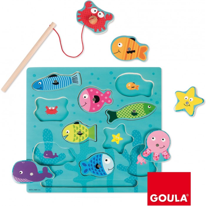 Деревянные игрушки Goula Магнитная игра Рыбки игрушка для кошек uniglodis хвосты рыбок