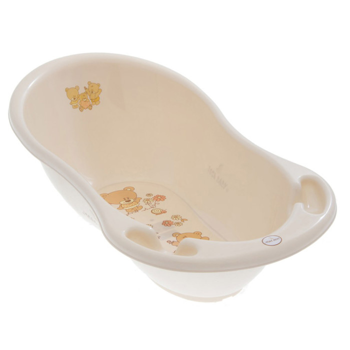 цена Детские ванночки Tega Baby Ванночка со сливом Teddy Мишки 86 см