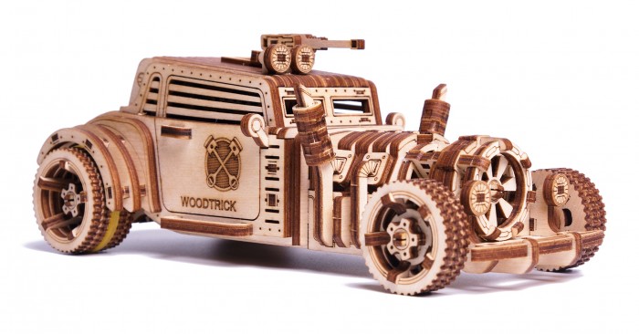 фото Wood trick механическая деревянная сборная модель машина апокалипсис (родстер)