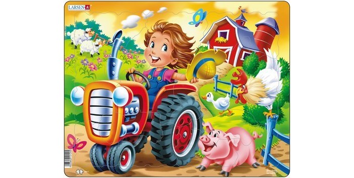 Пазлы Larsen Пазл Дети на ферме Трактор пазл larsen дети на ферме z11 86280