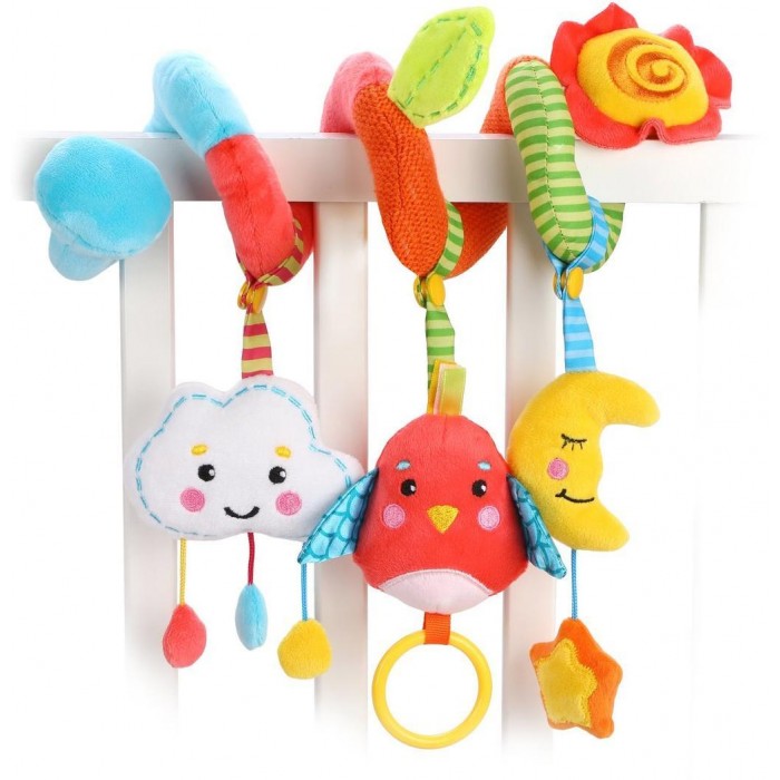 Подвесные игрушки Жирафики с развивающими игрушками съемными Лесная сказка подвесные игрушки жирафики слоненок тим