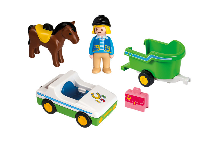 Игровые наборы Playmobil Игровой набор Машина с трейлером для лошади игровые наборы playmobil игровой набор playmobil загон для лошадей