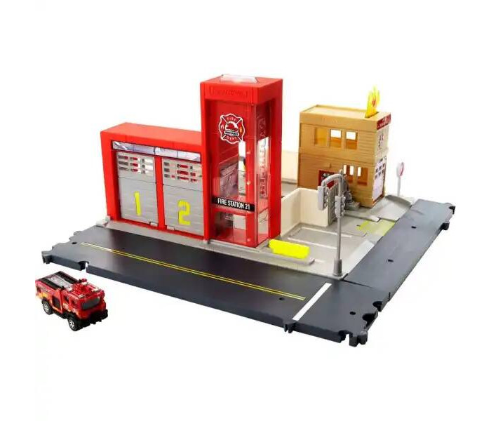  Mattel Набор игровой Matchbox Action Drivers Fire Station Rescue Playset