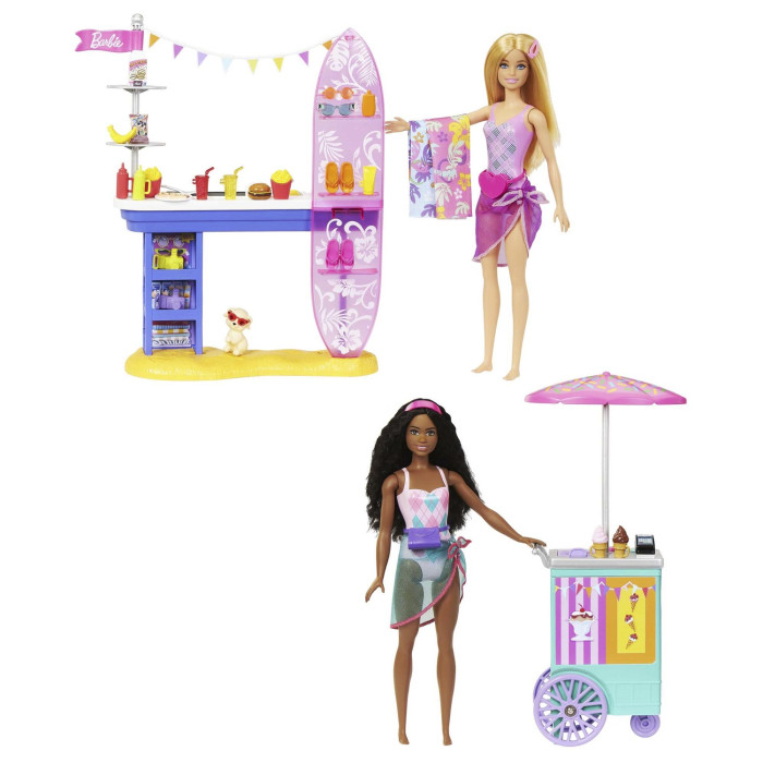 

Barbie Игровой набор Кафе на пляже, Игровой набор Кафе на пляже