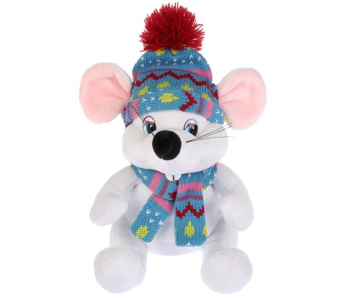

Мульти-пульти Мышка в шапке и шарфике 15 см, Мышка в шапке и шарфике 15 см