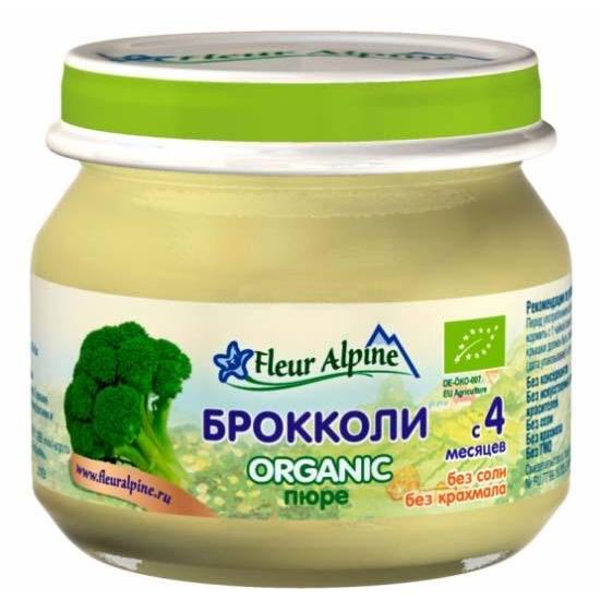 Fleur Alpine Пюре Брокколи с 4 мес. 80 г - Акушерство.Ru