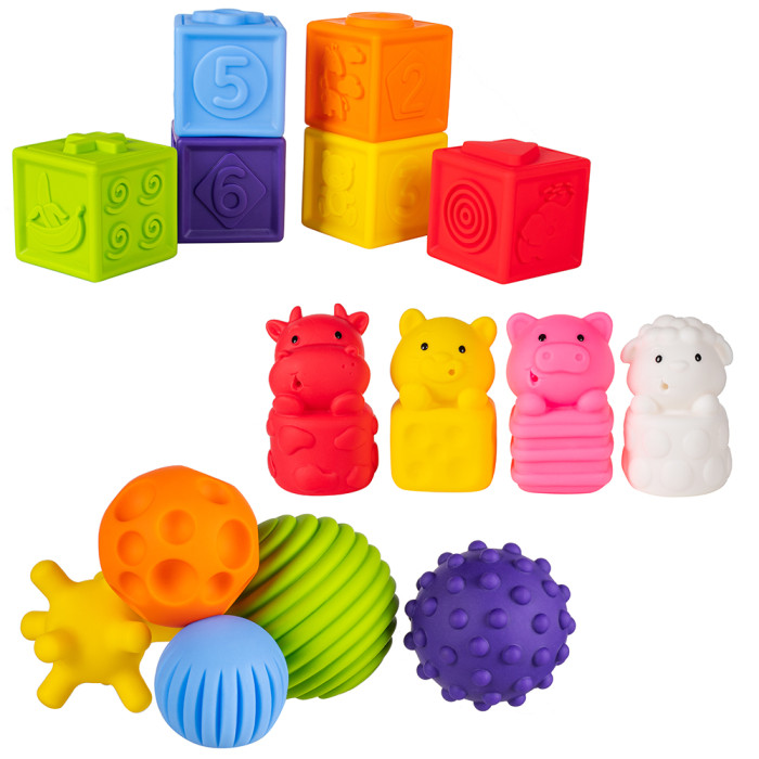 Игрушки для ванны Fancy Baby Набор развивающих игрушек Микс развивашек