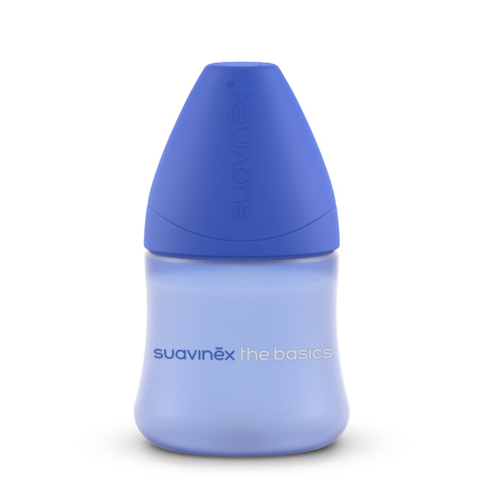 Бутылочка Suavinex с круглой силиконовой соской медленного потока Basics 150 мл 2 шт.