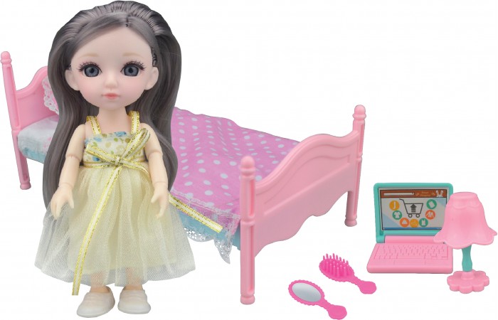Funky Toys Игровой набор спальня и Кукла Малышка Лили 16 см FT72012 - фото 1
