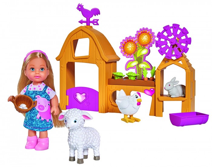  Simba Игровой набор Счастливая ферма с куклой Еви