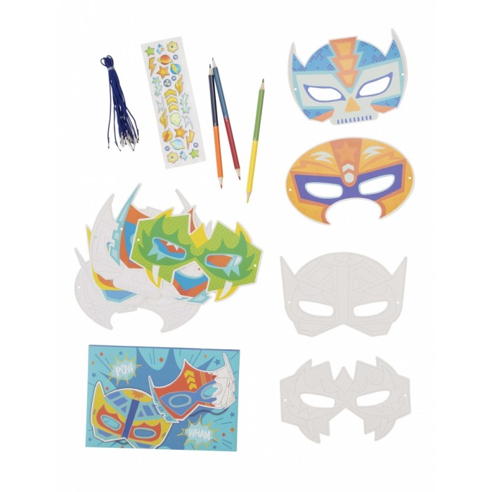 Наборы для творчества Tiger Tribe Набор для создания масок Время героев аппликации для детей tiger tribe набор для творчества с наклейками аллея фей