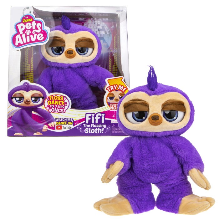 

Интерактивная игрушка Zuru PetsAlive Ленивец Фифи, PetsAlive Ленивец Фифи