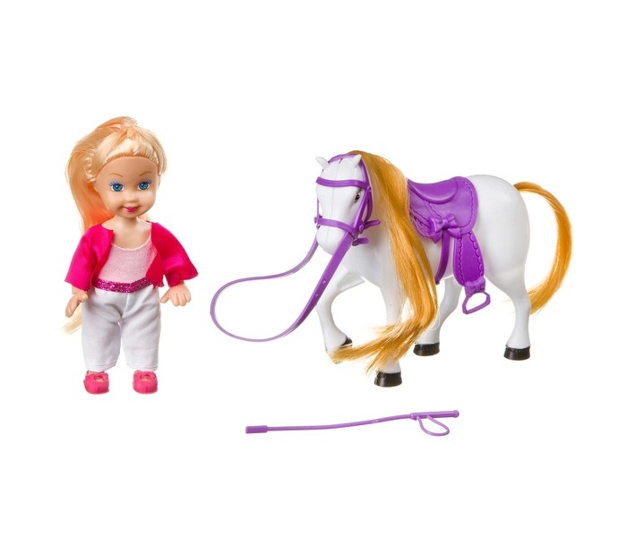 Куклы и одежда для кукол Bondibon Игровой набор Oly Кукла с лошадкой фото