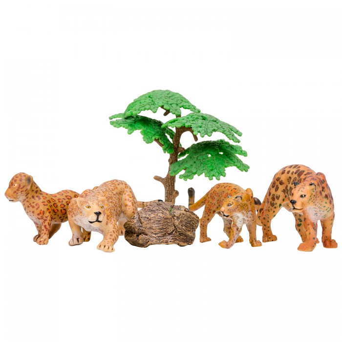 Игровые фигурки Masai Mara Набор фигурок Мир диких животных Семья ягуаров (6 предметов)